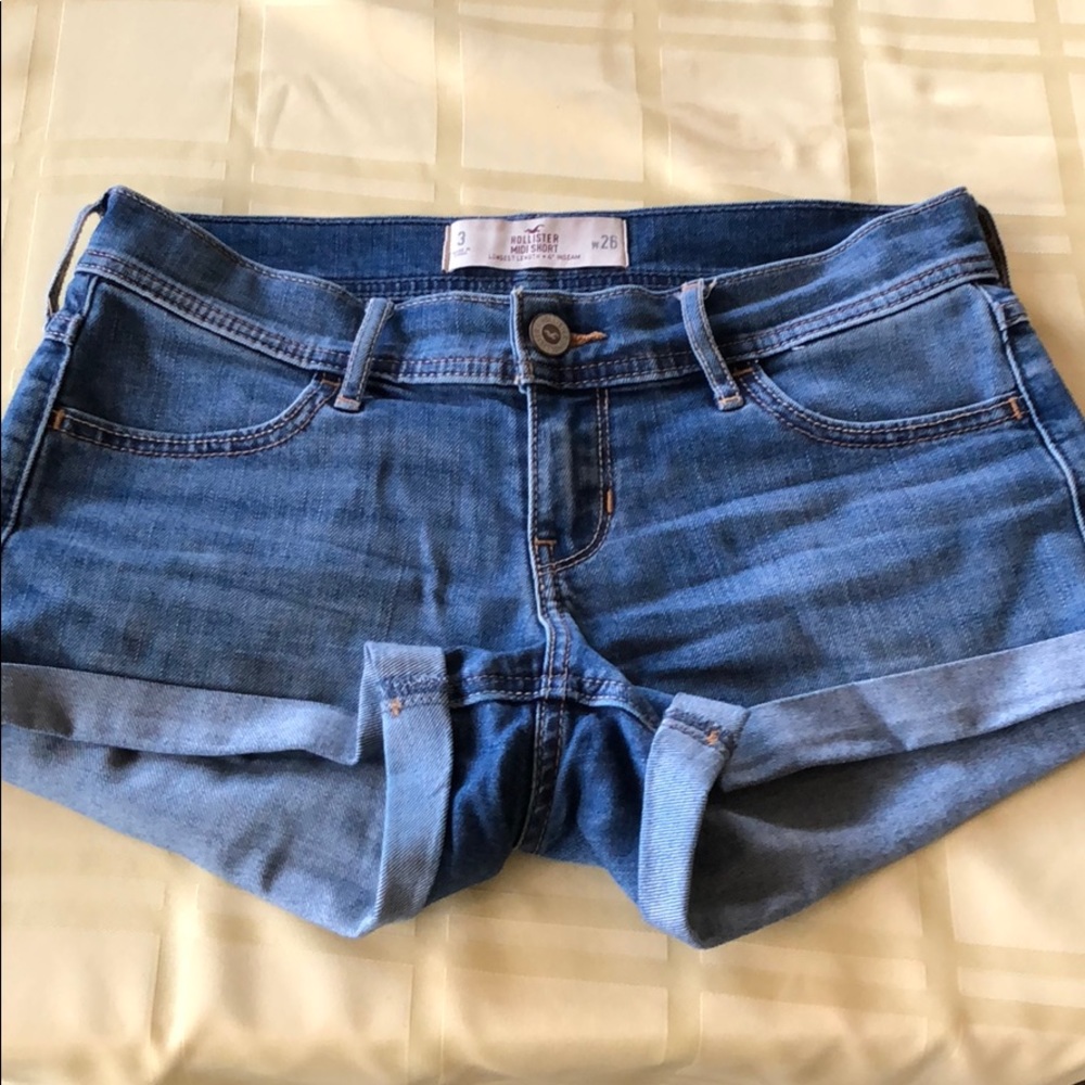 Midi length Hollister jean shorts